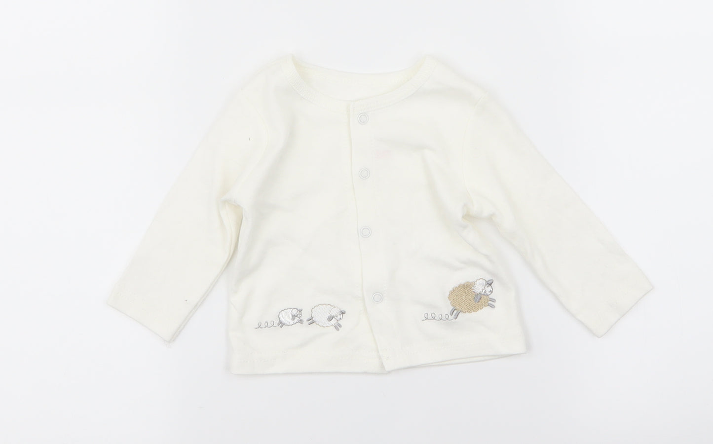 stering Girls White   Basic T-Shirt Size 0-3 Months