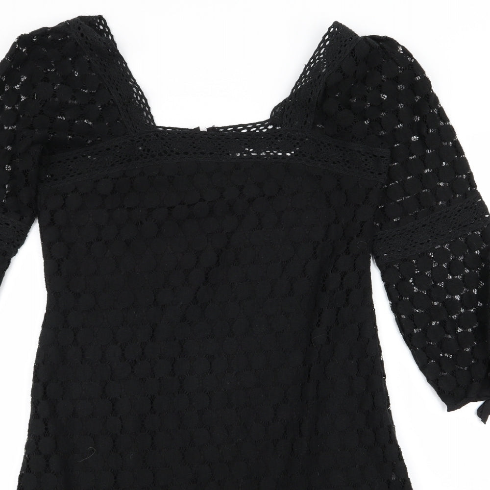 Solitaire Womens Black   Fit & Flare  Size S