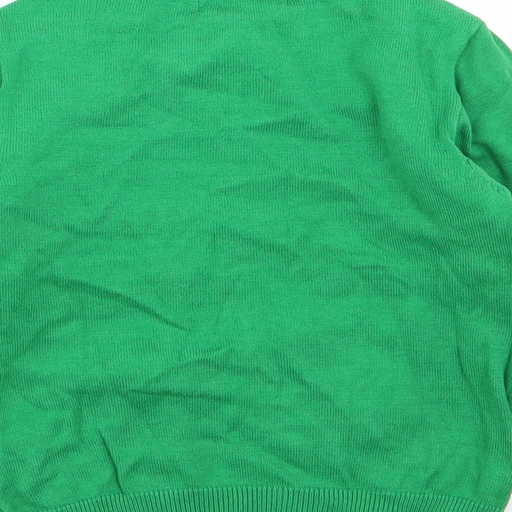 Primark Boys Green   Pullover Jumper Size 5-6 Years  - christmas