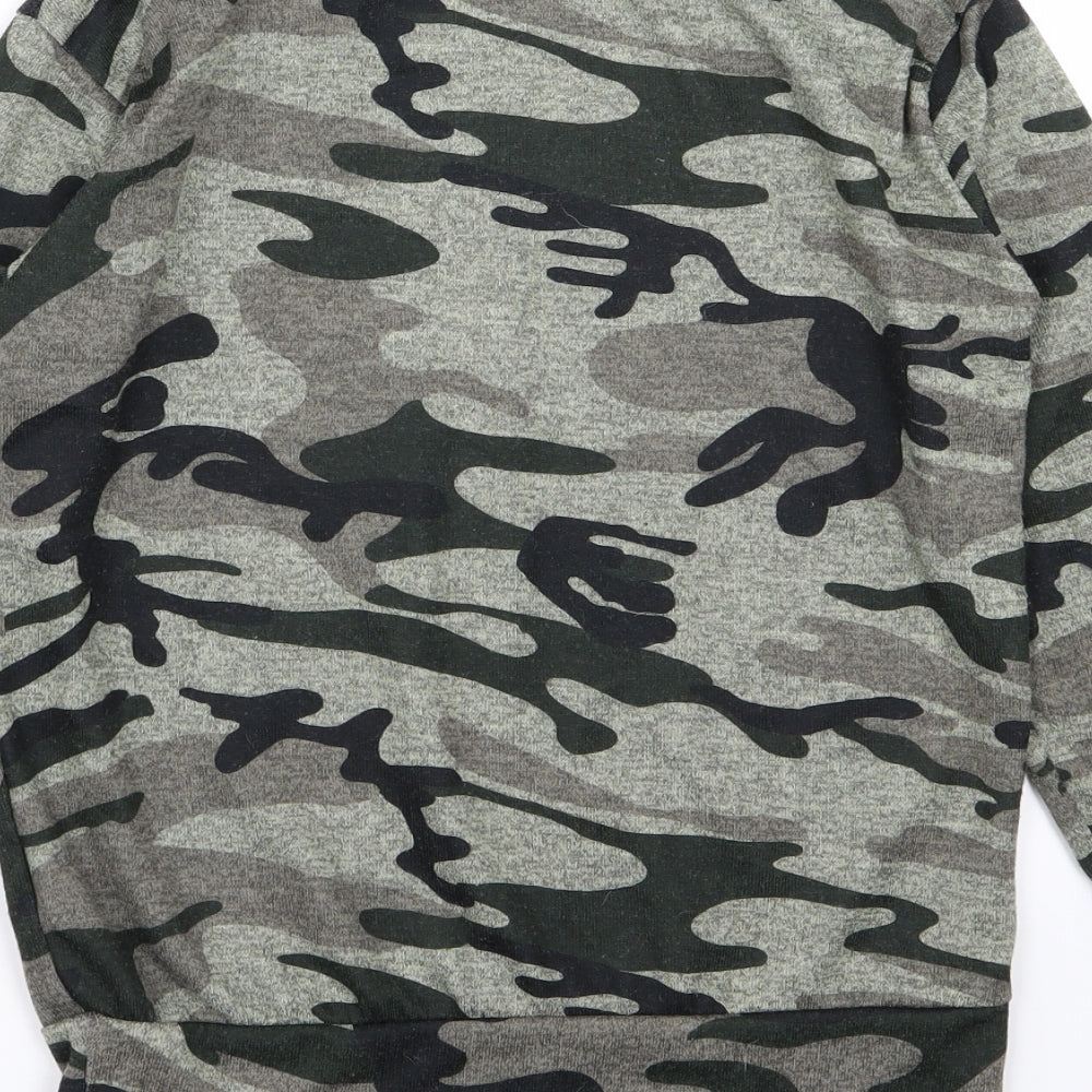 funky fit Womens Green Camouflage  Basic T-Shirt Size S