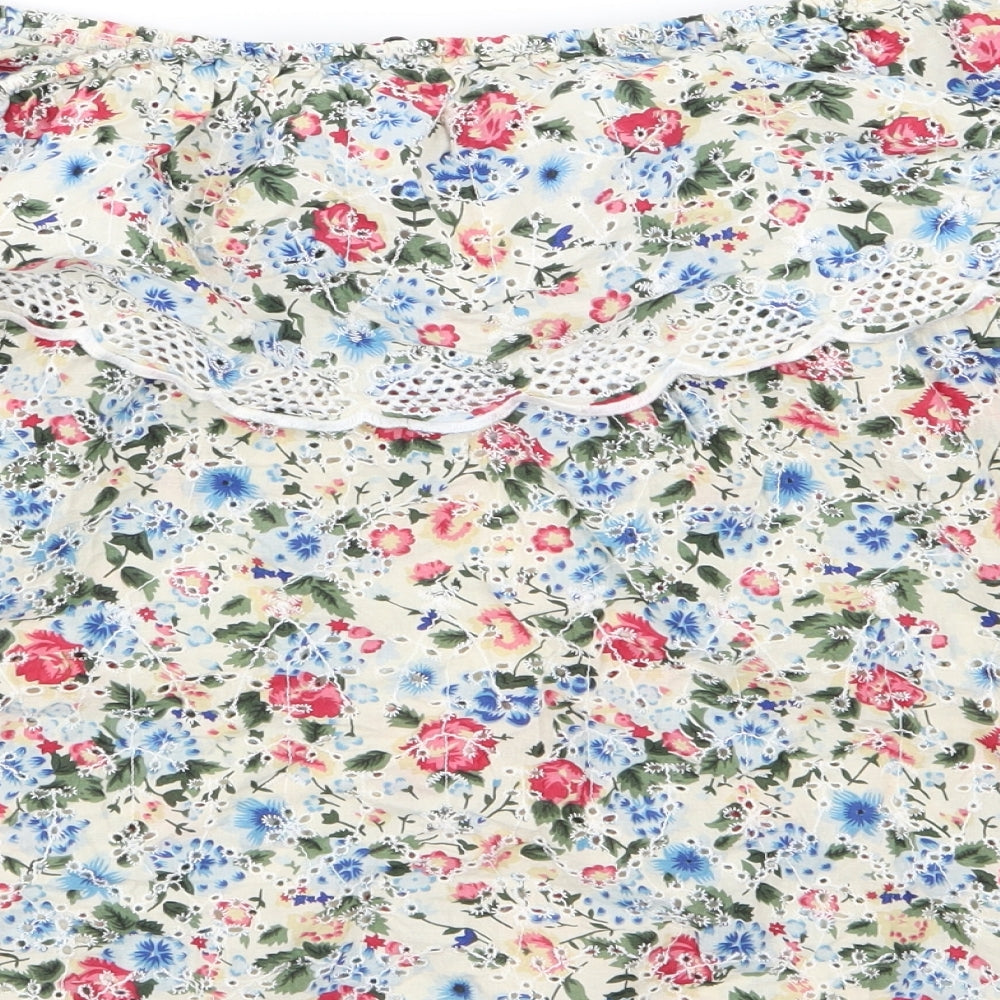 Papaya Womens Multicoloured Floral  Basic T-Shirt Size 12