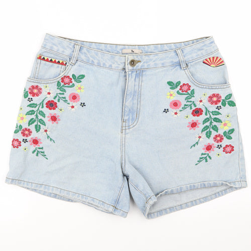 TU Womens Blue   Hot Pants Shorts Size 12 - denim shorts
