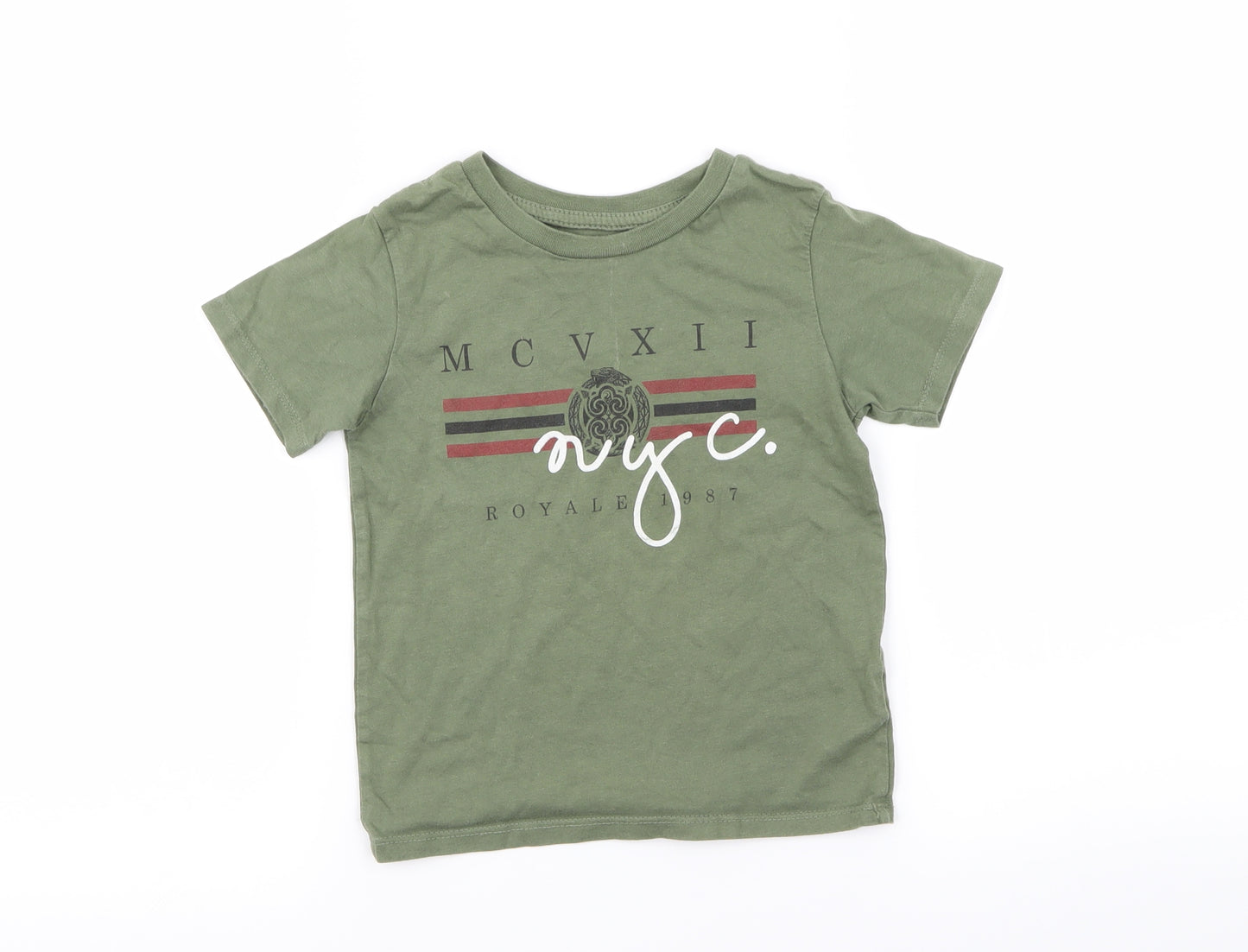 river island  Girls Green   Basic T-Shirt Size 3-4 Years