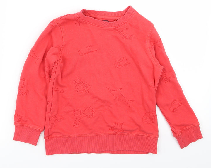 NEXT Boys Red Pullover Jumper Size 3-4 Years