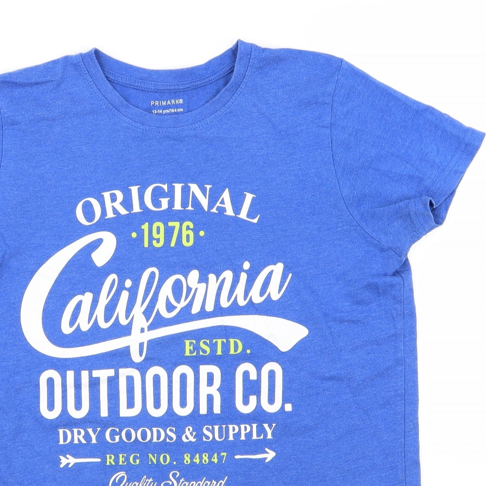 Primark Boys Blue   Basic T-Shirt Size 13-14 Years