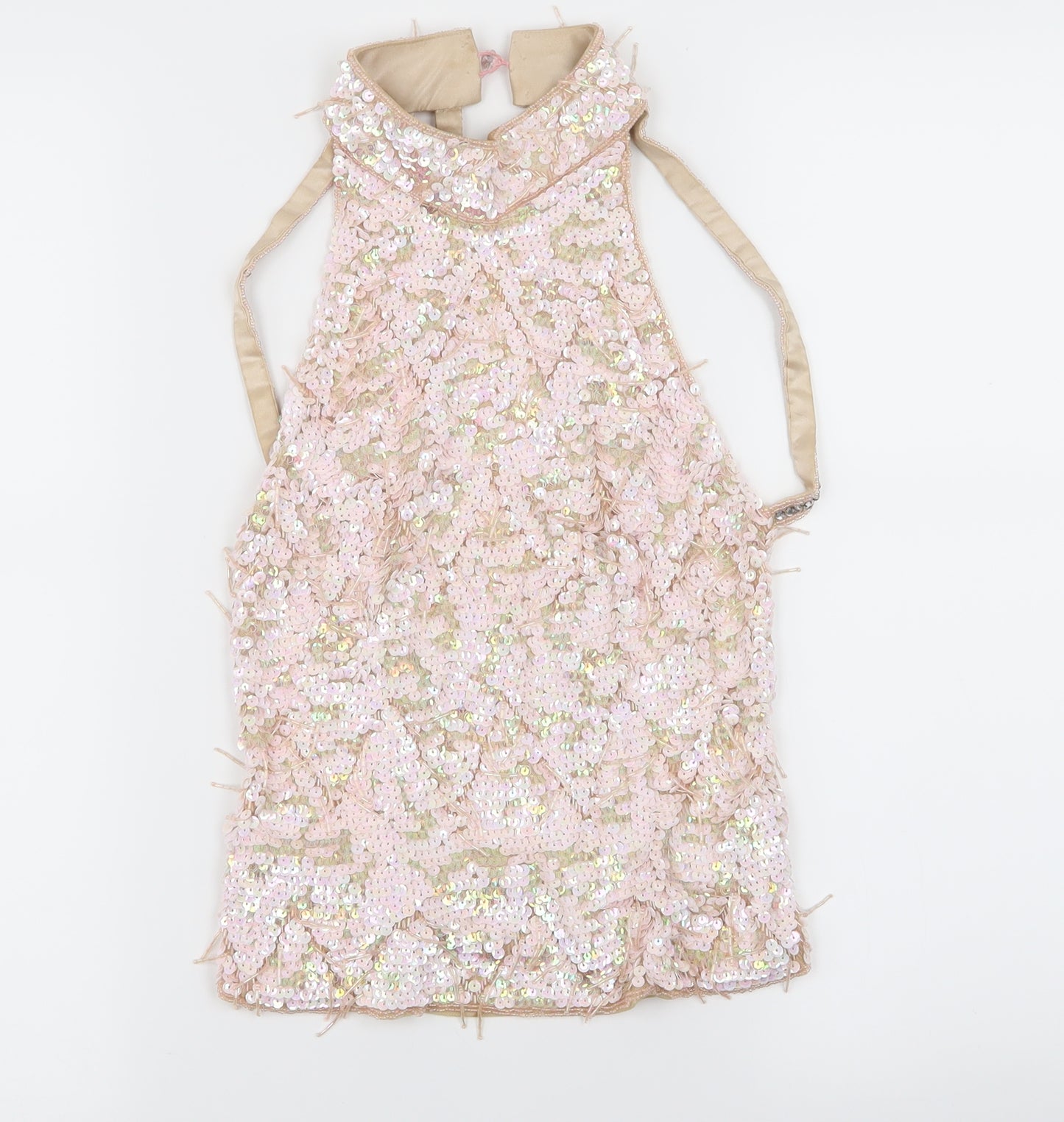 River Island Womens Pink   Basic Tank Size 8  - Sequins all over