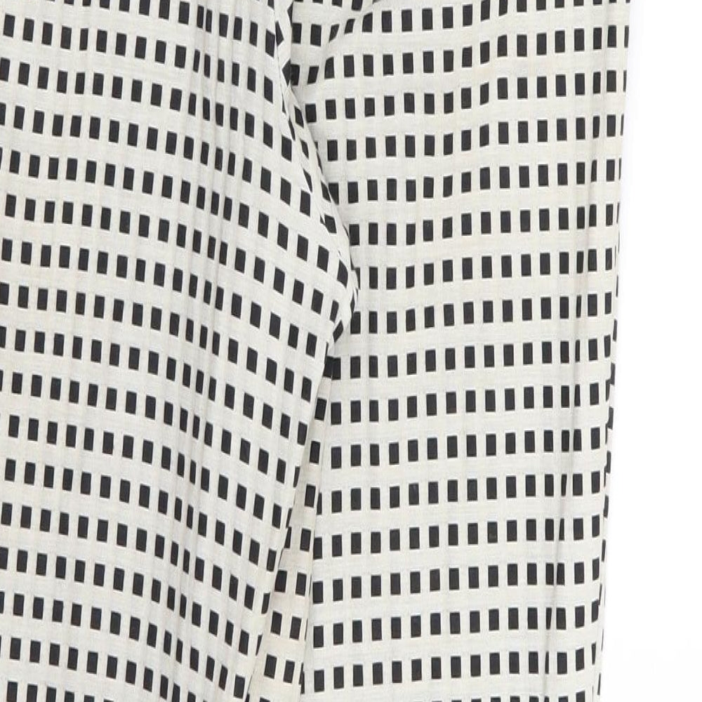 Topshop Womens White   Trousers  Size 10 L26 in - SQUERED PATTERN