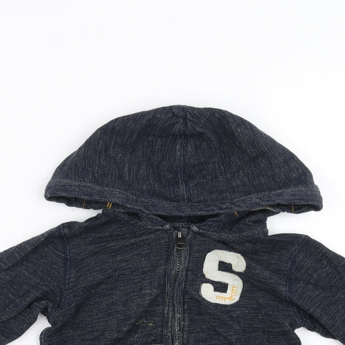 H&M Boys Blue   Full Zip Hoodie Size 3-4 Years