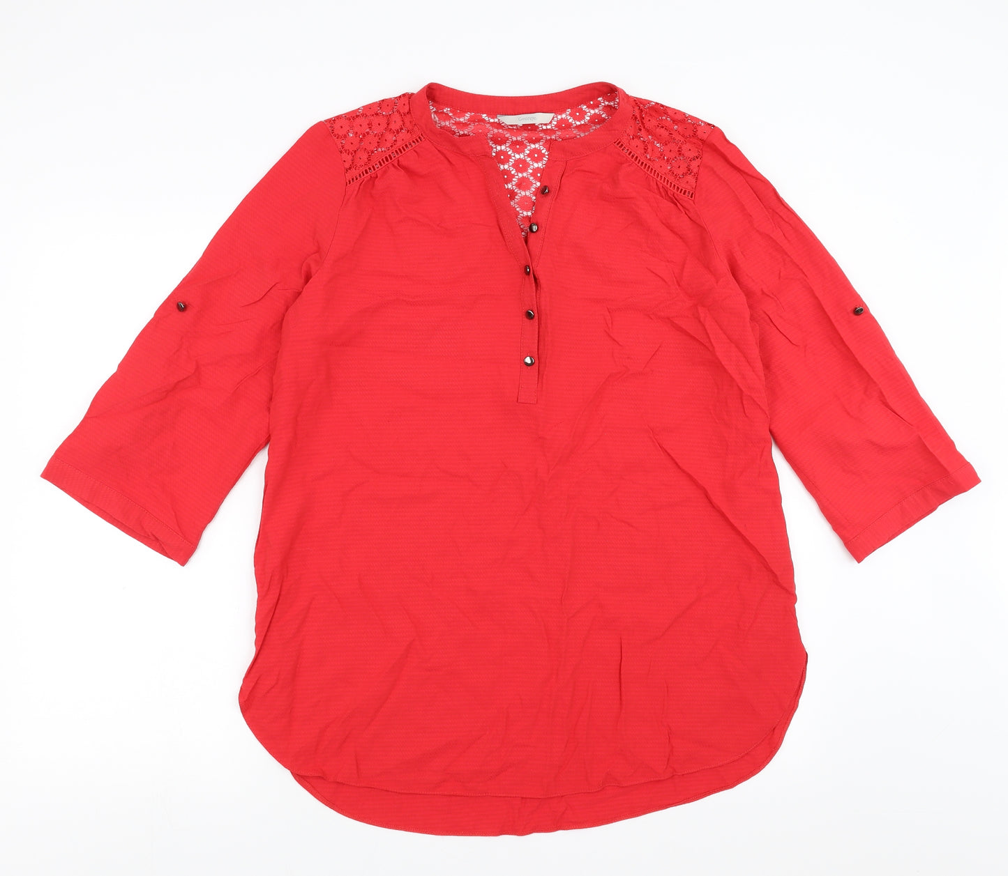George Womens Red   Basic Blouse Size 16  - floral lace detail
