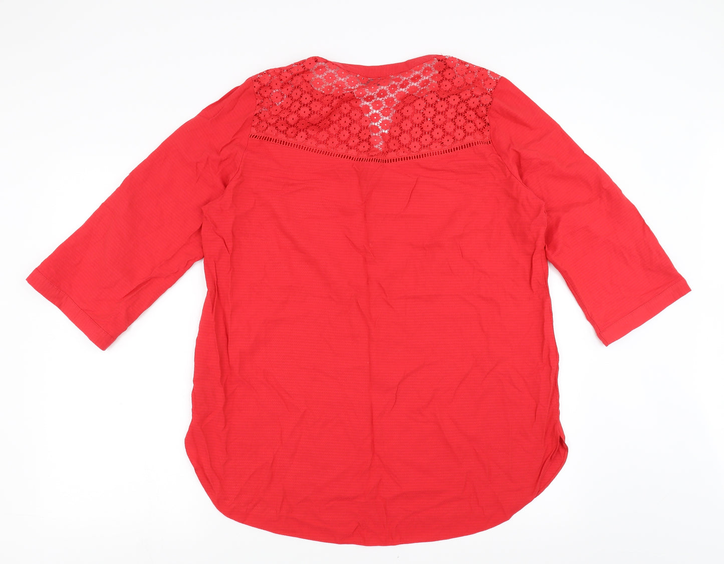 George Womens Red   Basic Blouse Size 16  - floral lace detail