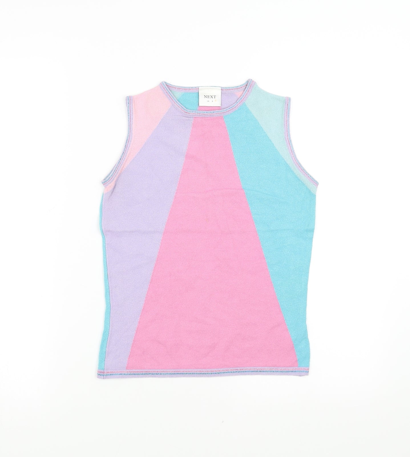 NEXT Womens Multicoloured Geometric  Pullover Jumper Size 8