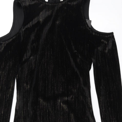 Topshop Womens Black   Mini  Size 6  - open back