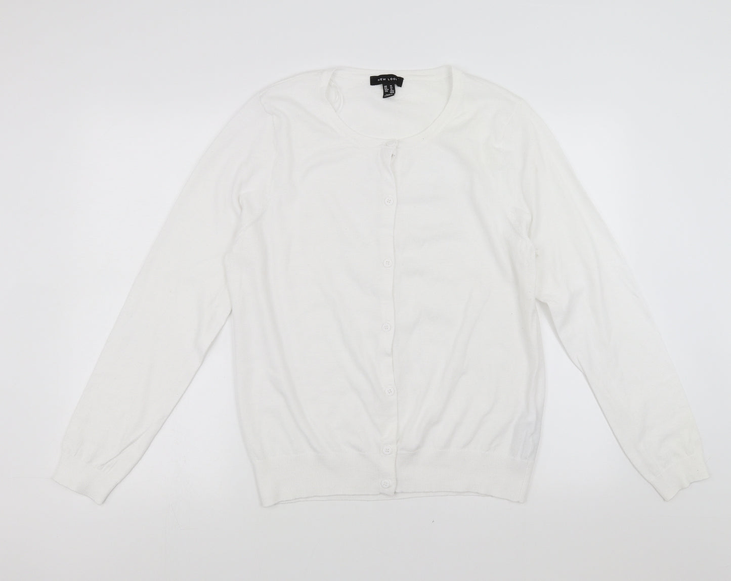 New Look Womens White   Cardigan Jumper Size 16