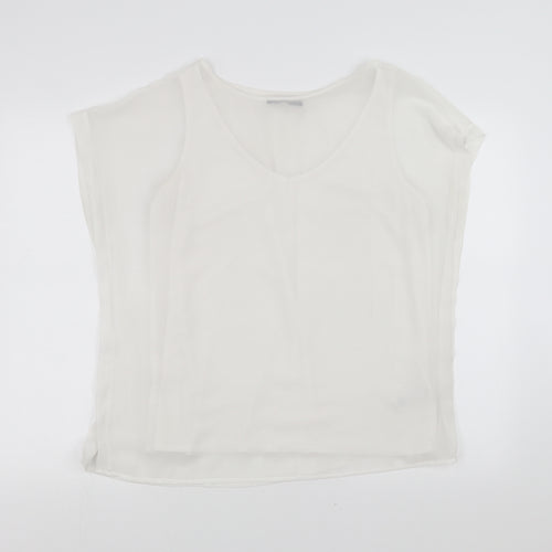 Marks and Spencer Womens White   Basic Blouse Size 14  - tank under blouse