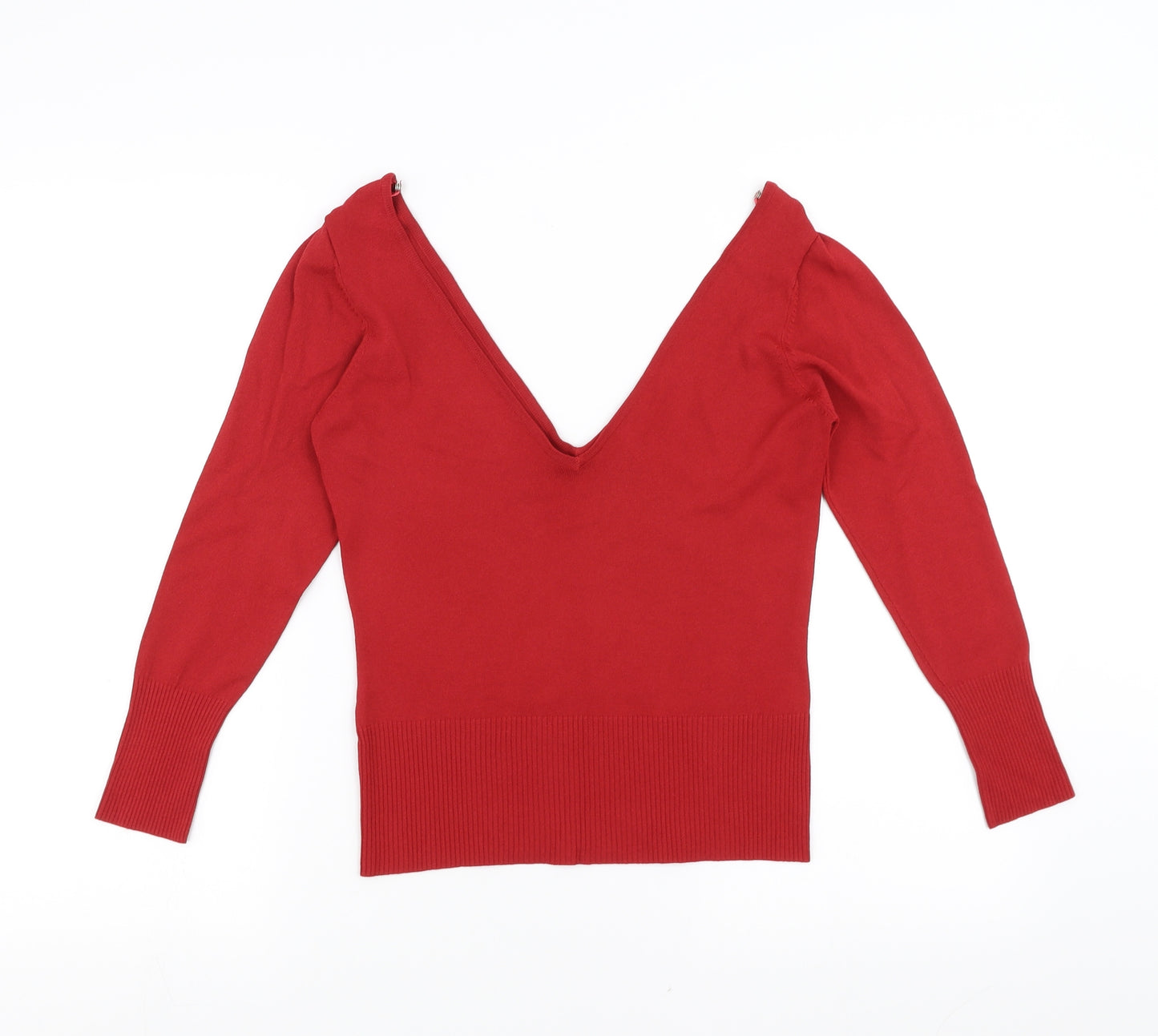 Zara Womens Red   Pullover Jumper Size M