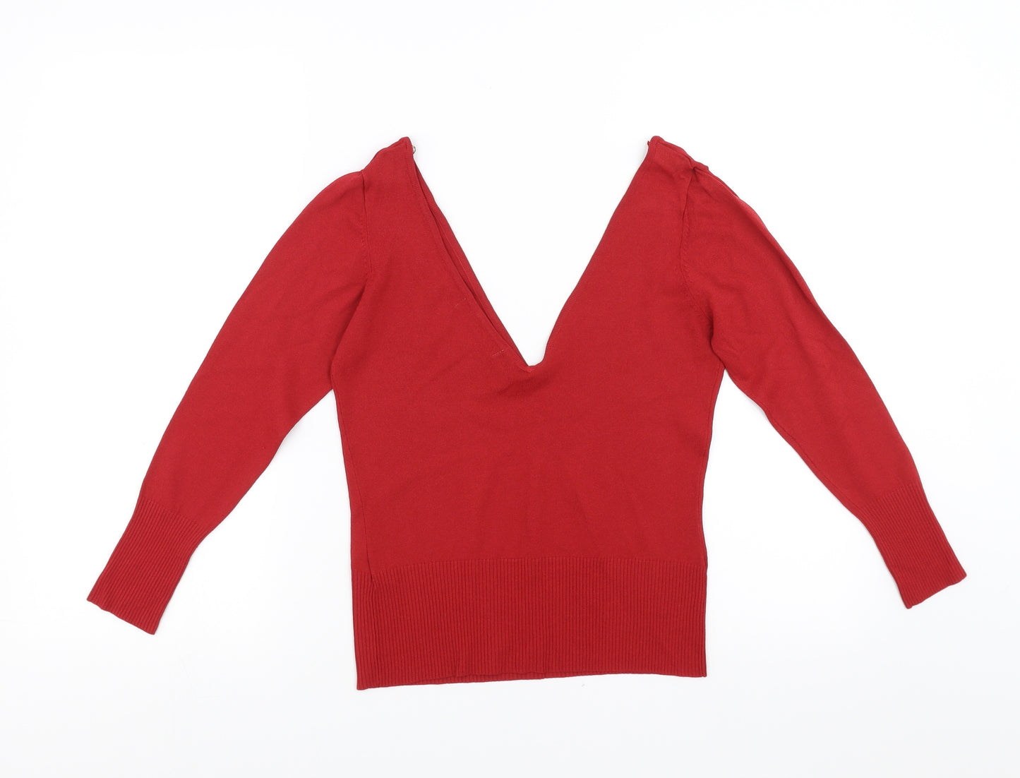 Zara Womens Red   Pullover Jumper Size M