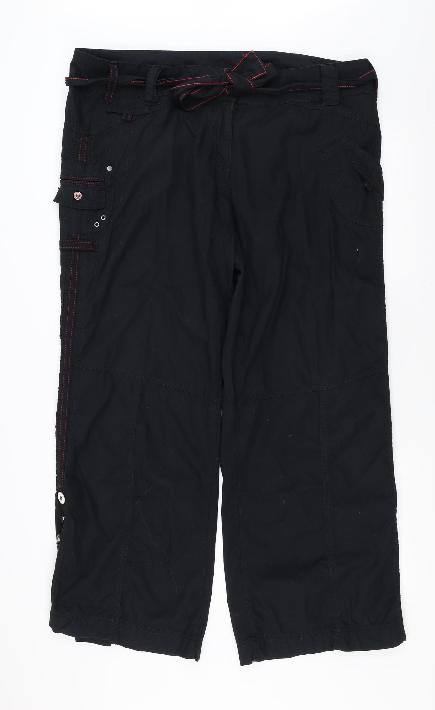 NEXT Womens Black   Cargo Trousers Size 20 L31 in