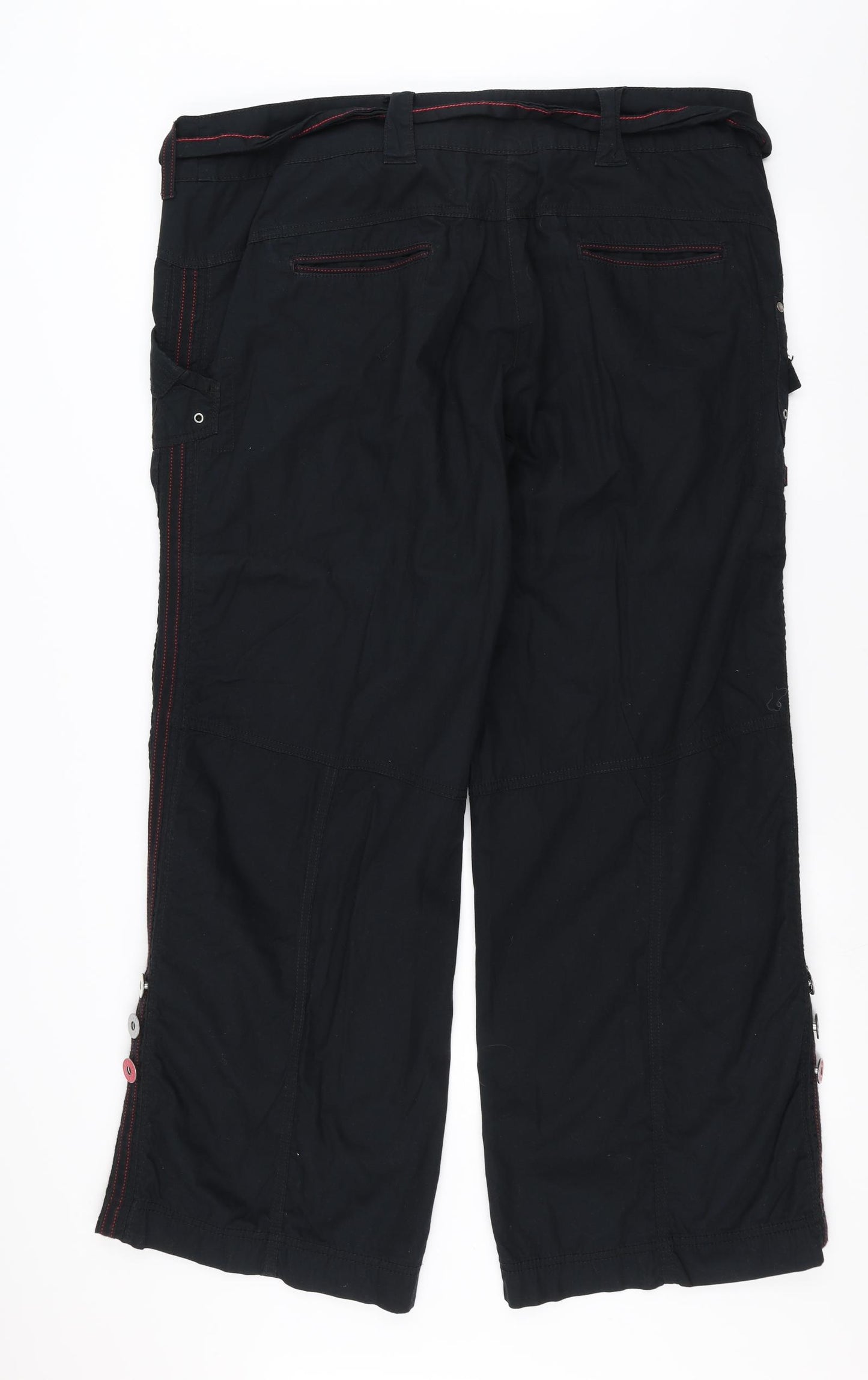 NEXT Womens Black   Cargo Trousers Size 20 L31 in