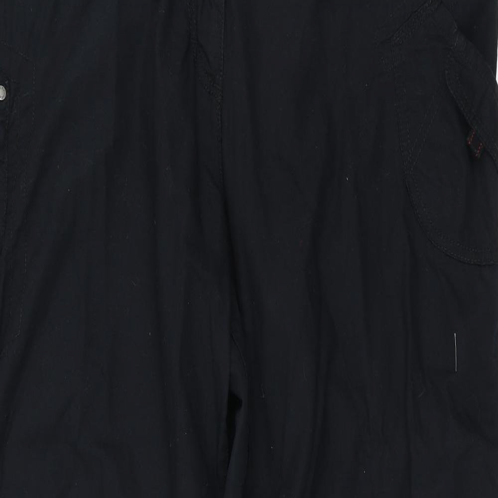 NEXT Womens Black   Cargo Trousers Size 20 L31 in