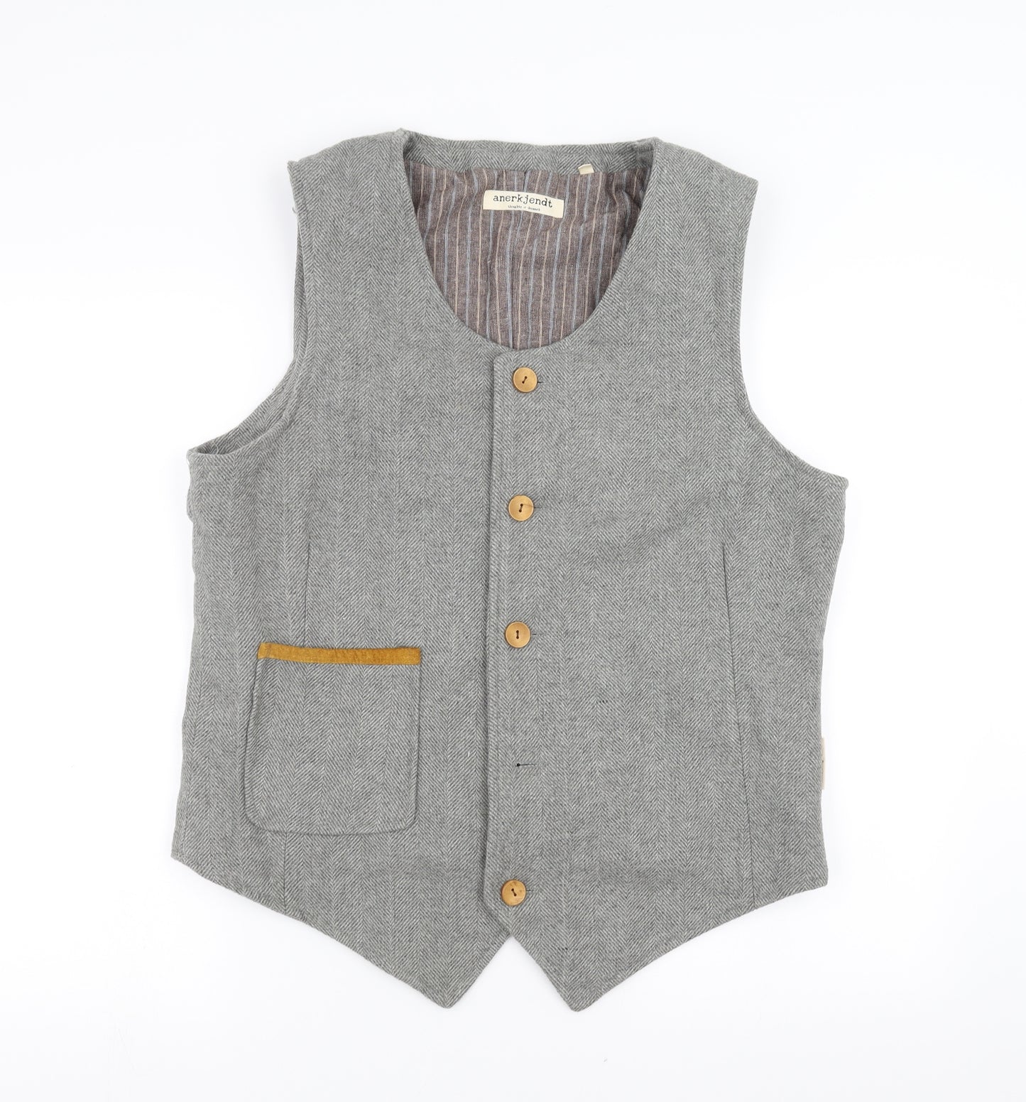 Anerkjendt Mens Grey   Jacket Suit Waistcoat Size XL
