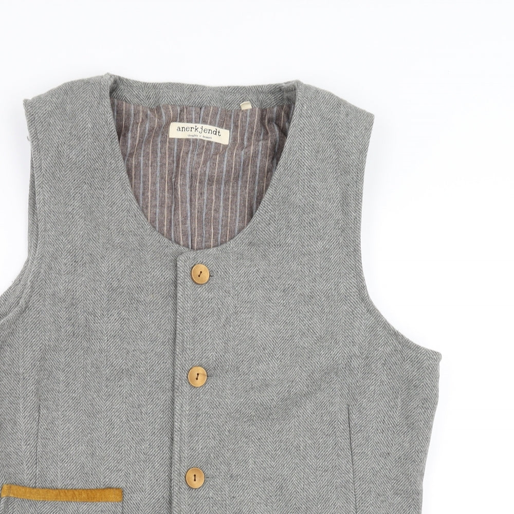 Anerkjendt Mens Grey   Jacket Suit Waistcoat Size XL