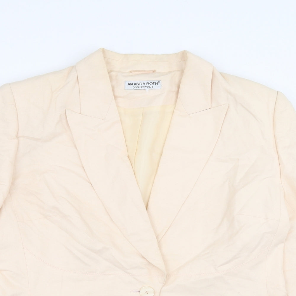 amanda roth Womens Pink   Jacket Blazer Size 16  - Peach colour