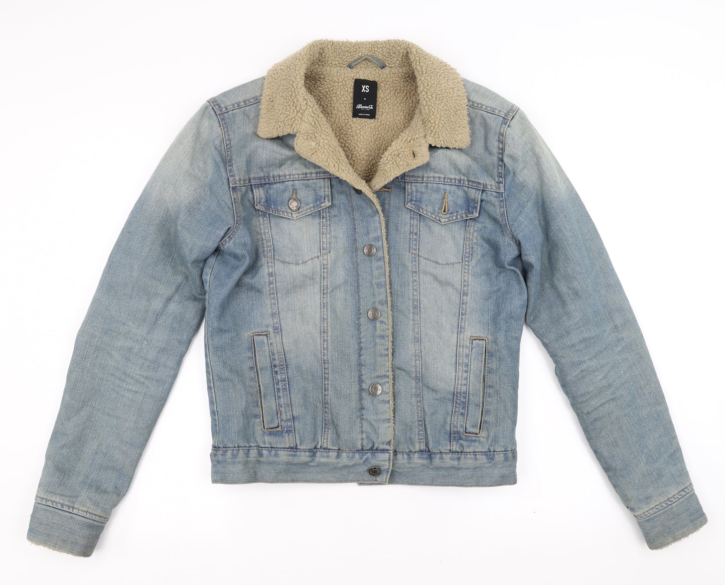 Primark Mens Blue  Denim Jacket  Size XS  - fleece lined