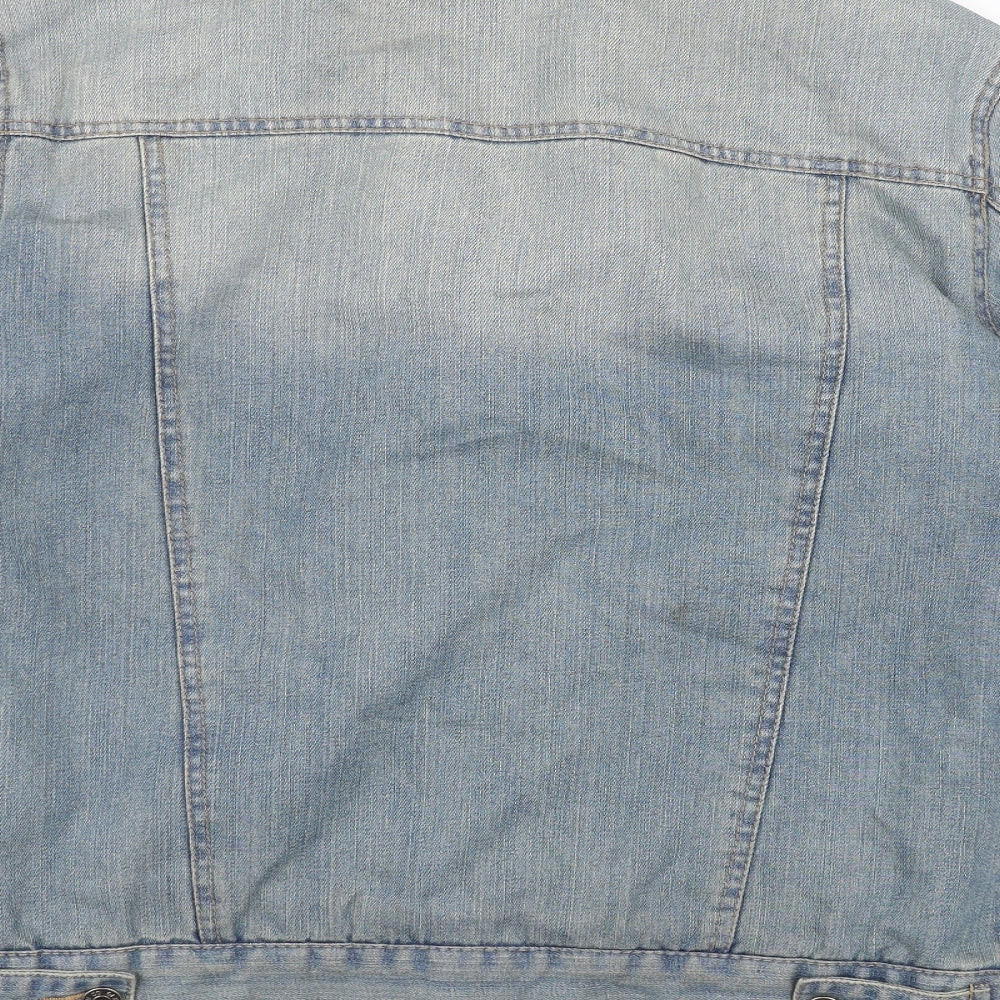 Primark Mens Blue  Denim Jacket  Size XS  - fleece lined