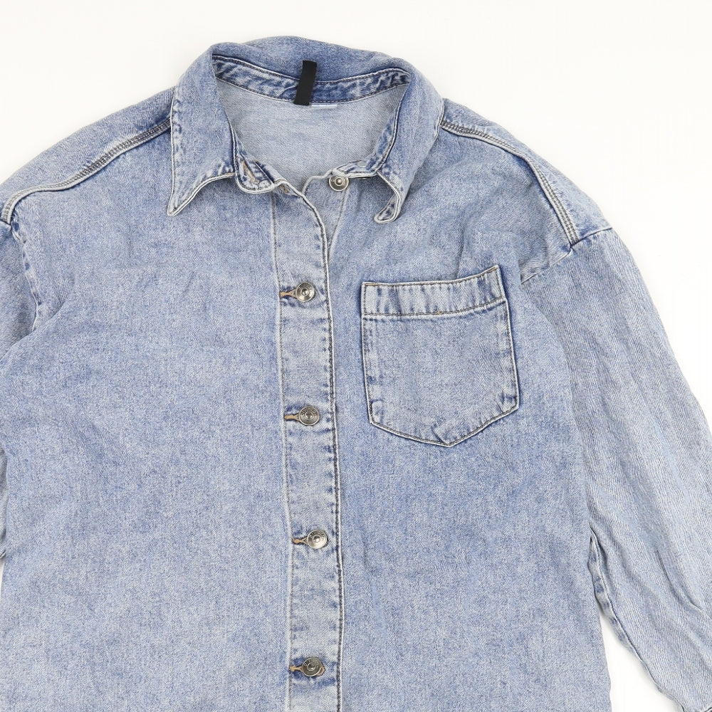 Divided by H&M Womens Blue  Denim Shirt Dress  Size M
