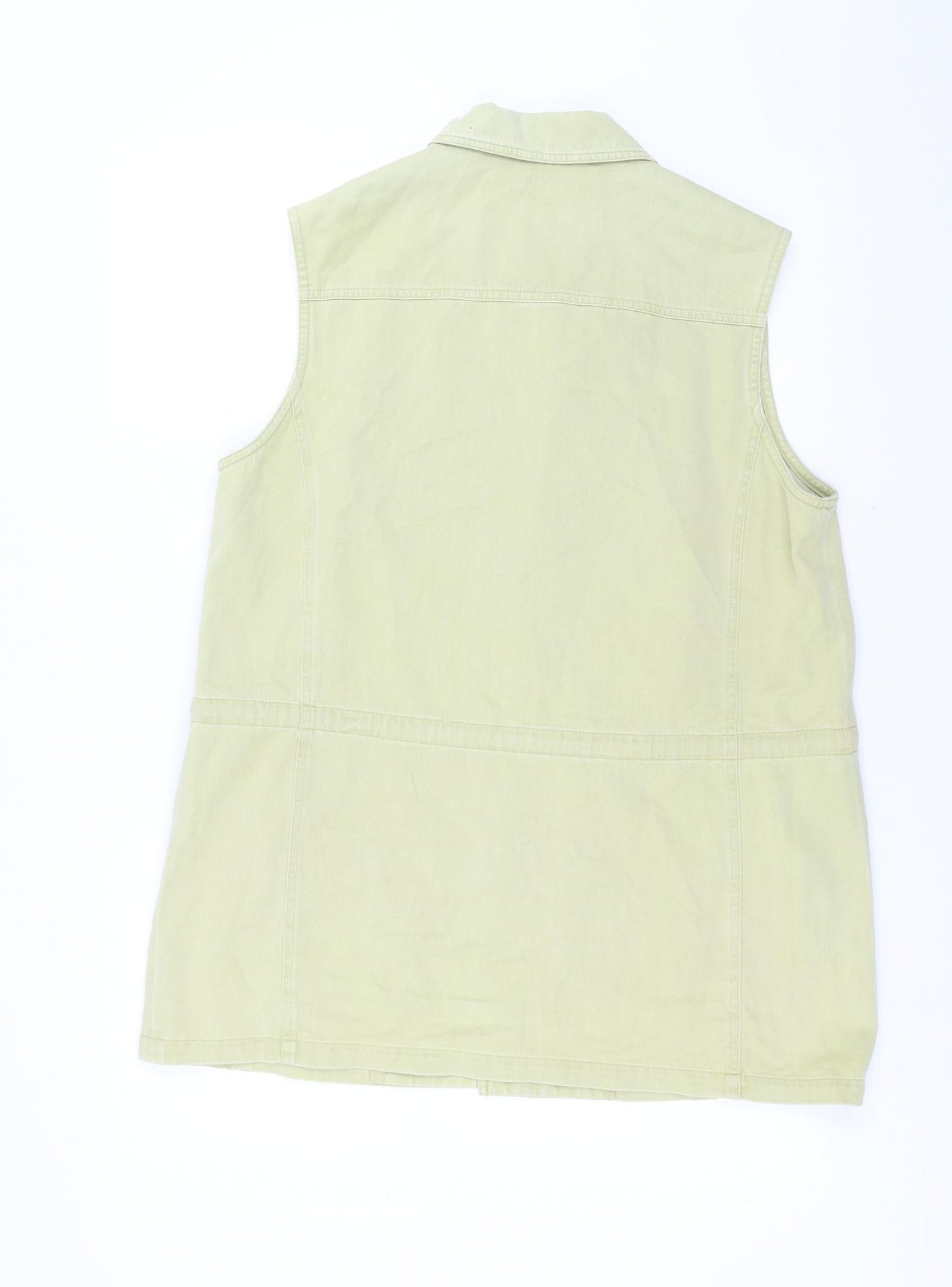 Viyella Womens Green  Denim Gilet Jacket Size 10