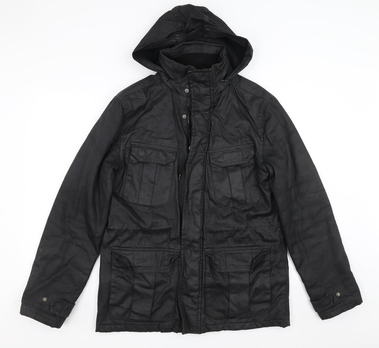 George Mens Black   Jacket Coat Size S