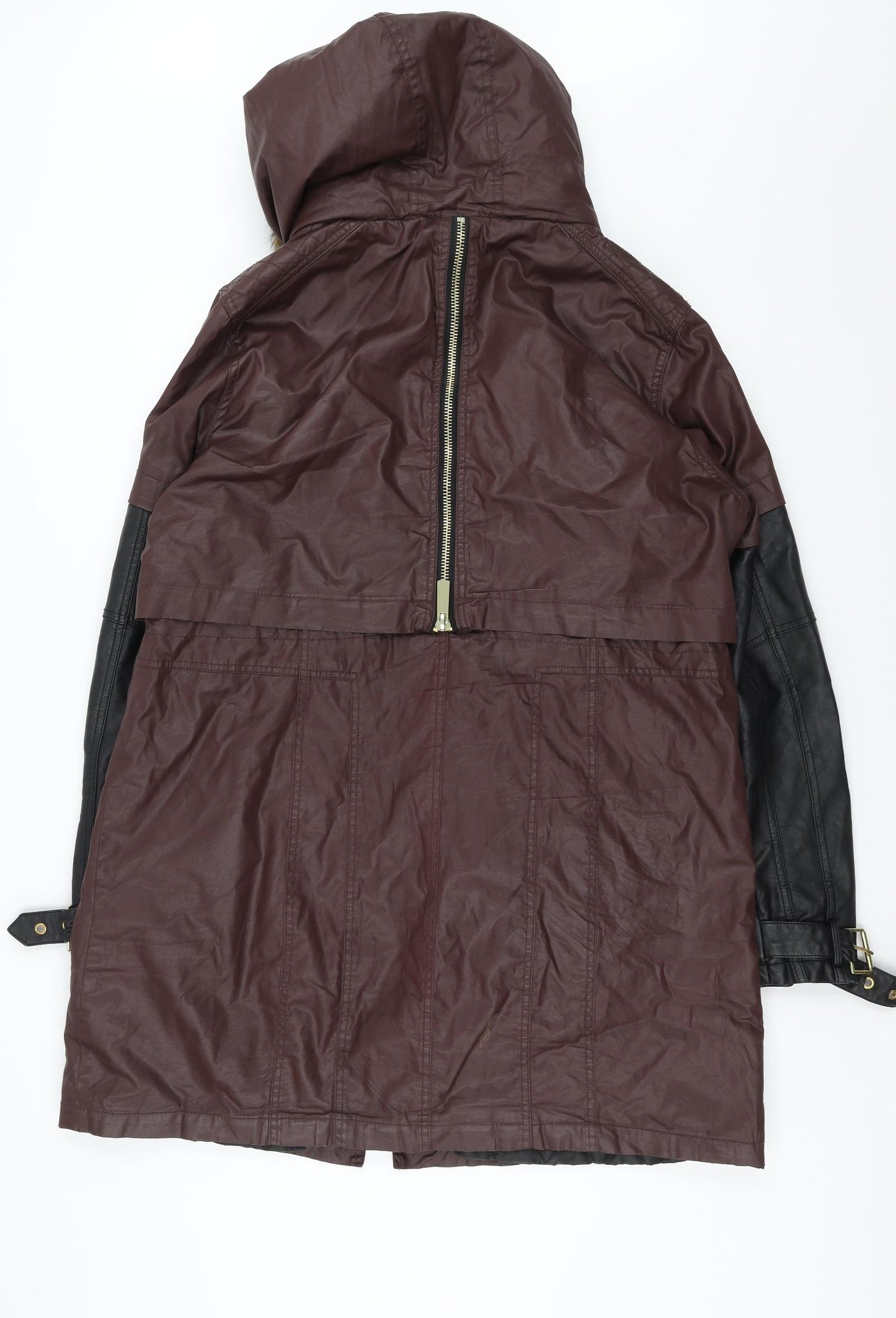 River Island Womens Purple   Parka Coat Size 16  - burgundy