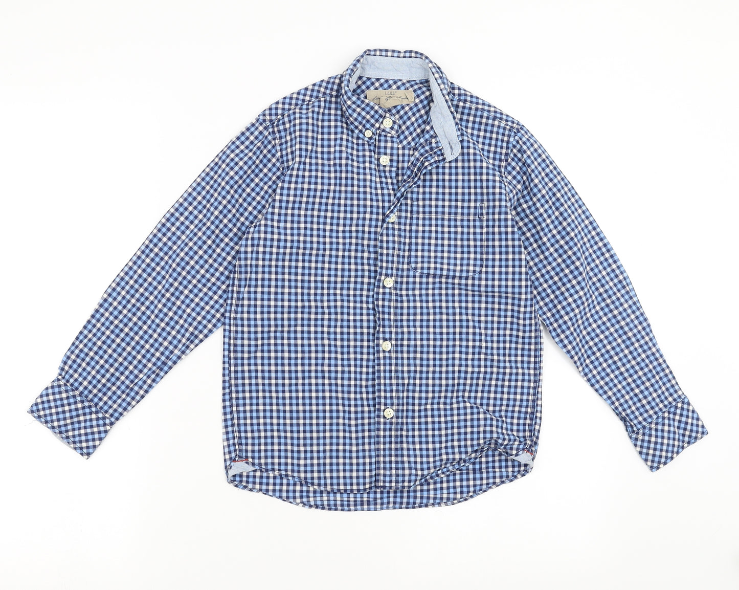H&M Boys Blue Check  Basic Button-Up Size 8-9 Years