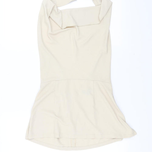 Missguided Womens Beige   Mini  Size 8  - Open back