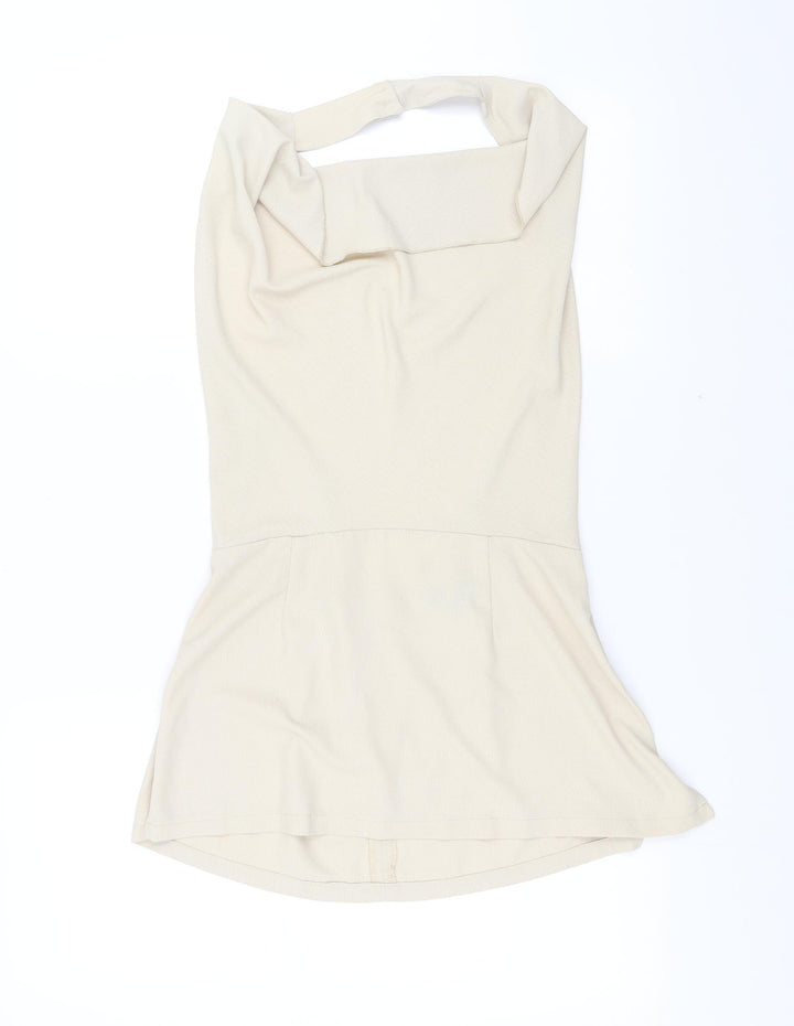 Missguided Womens Beige Mini Size 8 - Open back