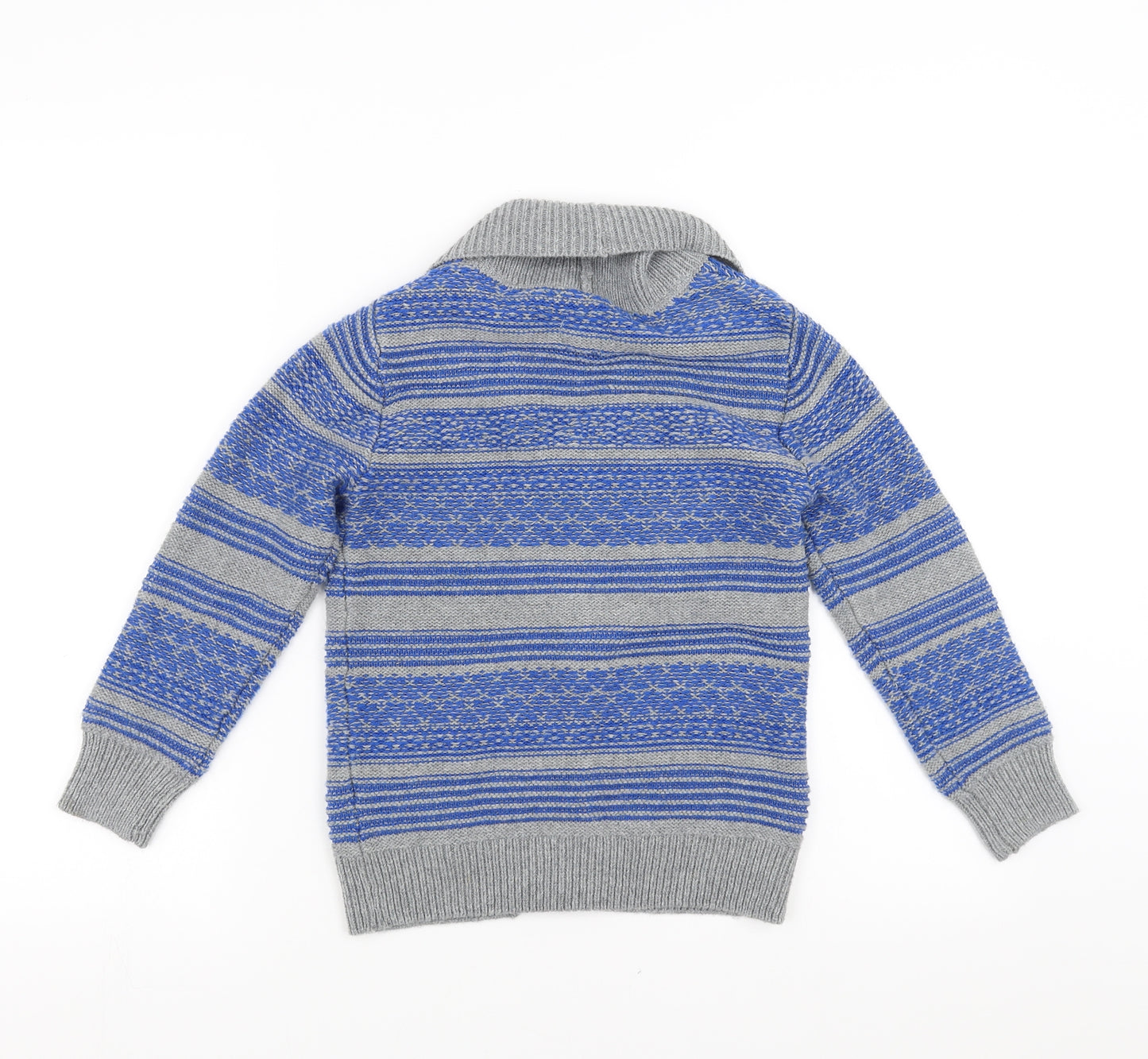 Sainsburys Boys Blue   Cardigan Jumper Size 6 Years