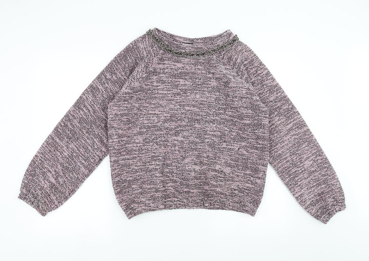 Topshop Womens Pink   Pullover Jumper Size 10  - chain