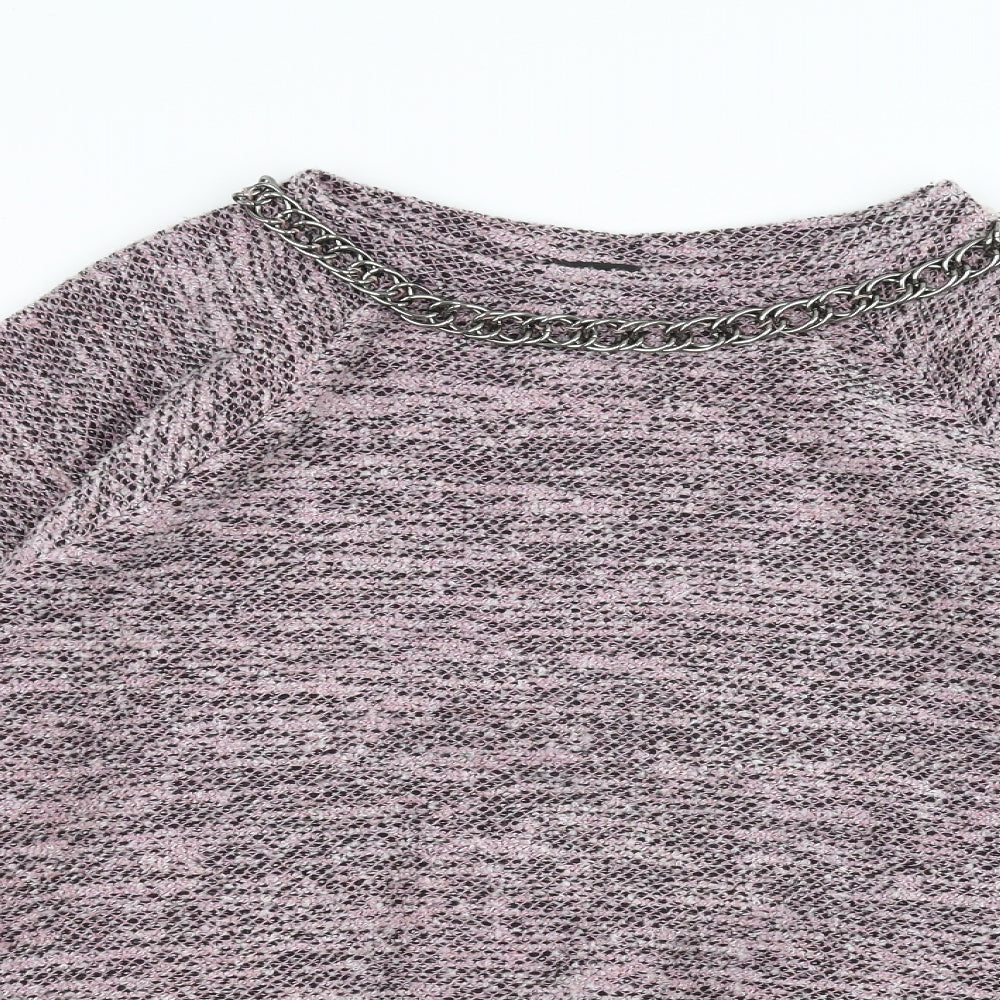 Topshop Womens Pink   Pullover Jumper Size 10  - chain