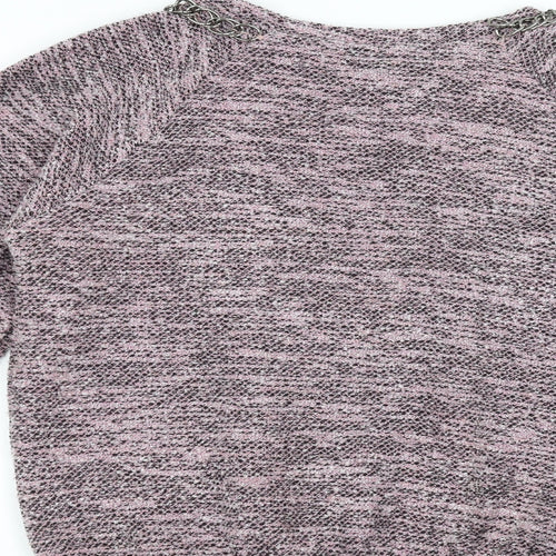Topshop Womens Pink   Pullover Jumper Size 10  - chain