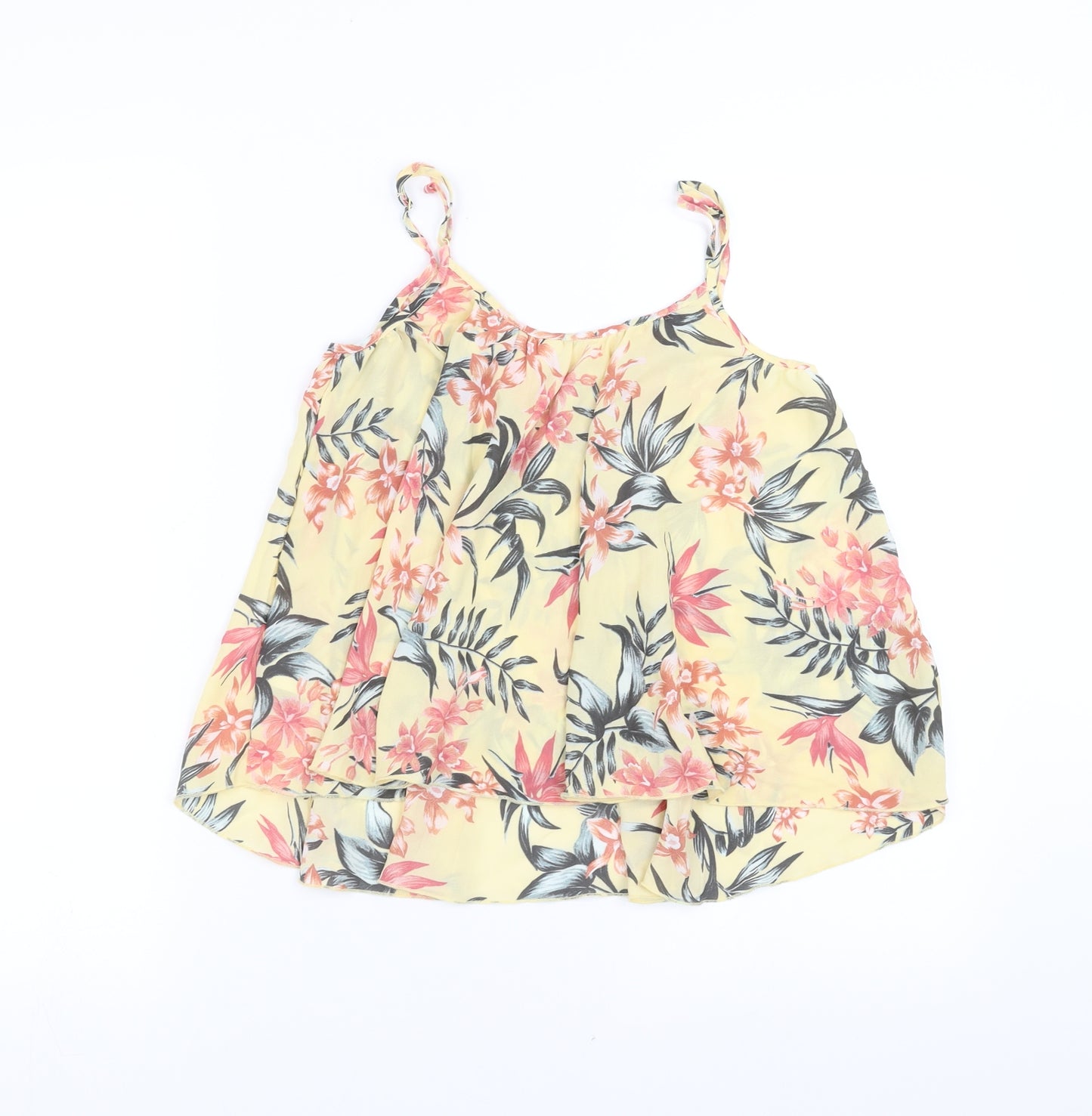 H&M Womens Yellow Floral  Camisole Blouse Size 4