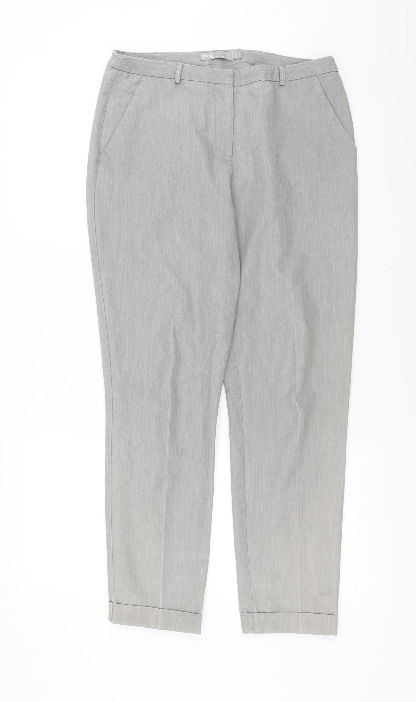 ASOS Womens Grey   Trousers  Size 10 L28 in