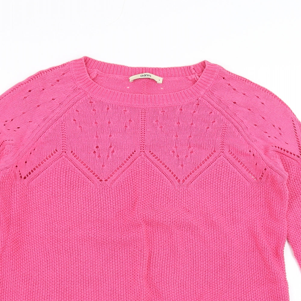 Oasis Womens Pink   Pullover Jumper Size S
