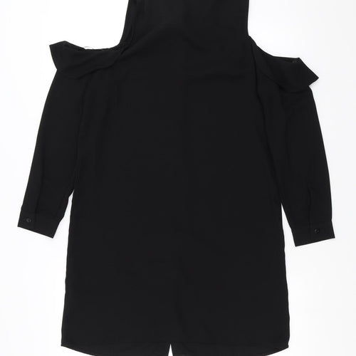 New Look Womens Black   Shirt Dress  Size 8  - cold shoulder