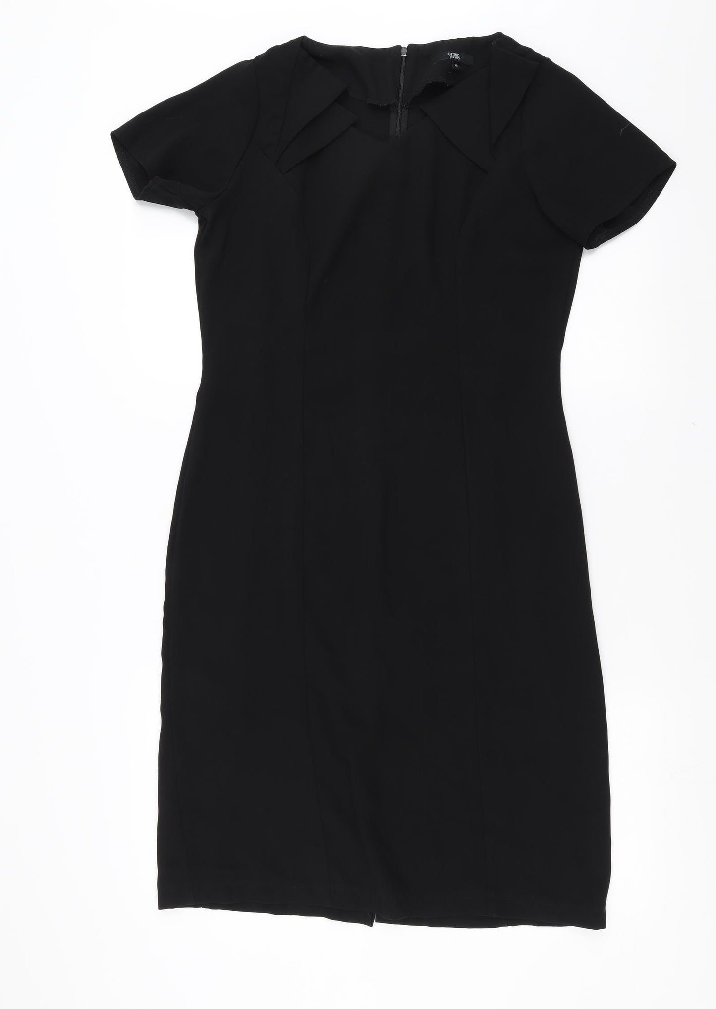 Simon Jersey Womens Black   Pencil Dress  Size 10