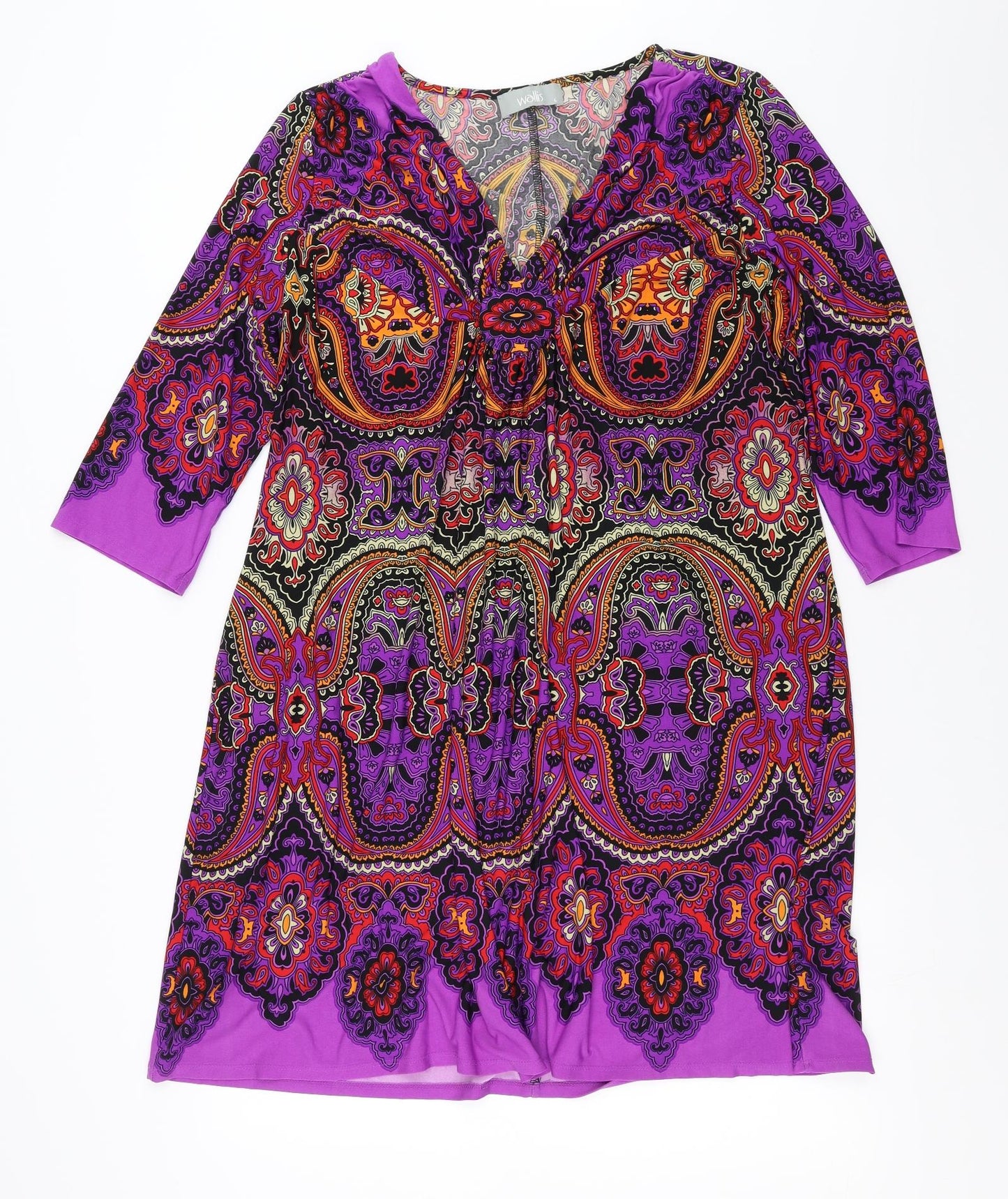 Wallis Womens Multicoloured Floral  Shift  Size L