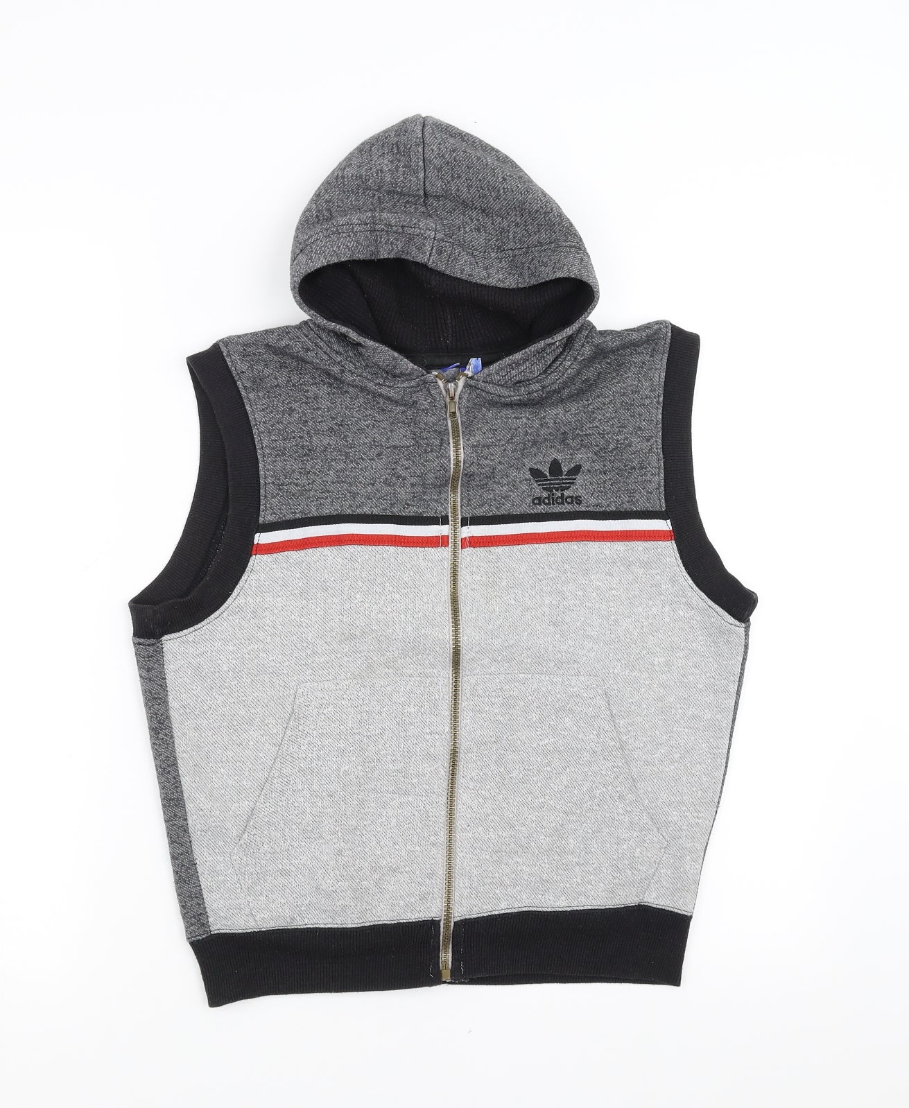 adidas Boys Grey   Full Zip Hoodie Size 13 Years
