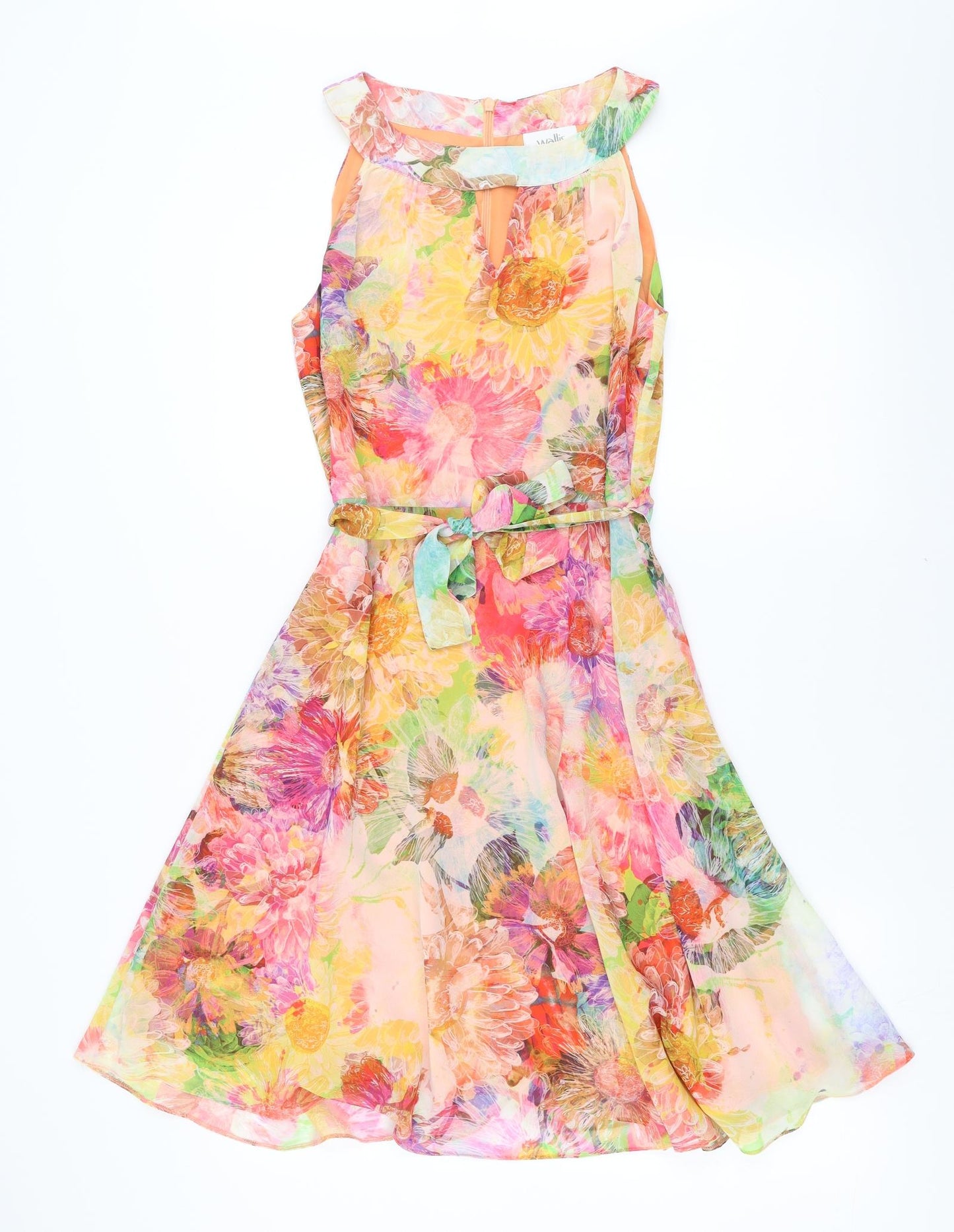 Wallis Womens Multicoloured Floral  Fit & Flare  Size 10