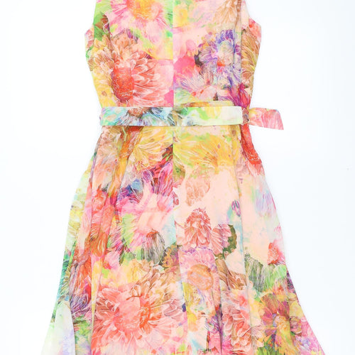 Wallis Womens Multicoloured Floral  Fit & Flare  Size 10