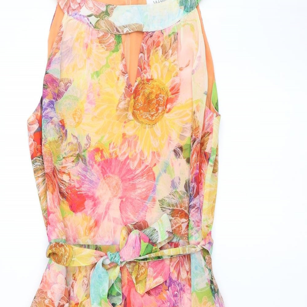 Wallis Womens Multicoloured Floral  Fit & Flare  Size 10