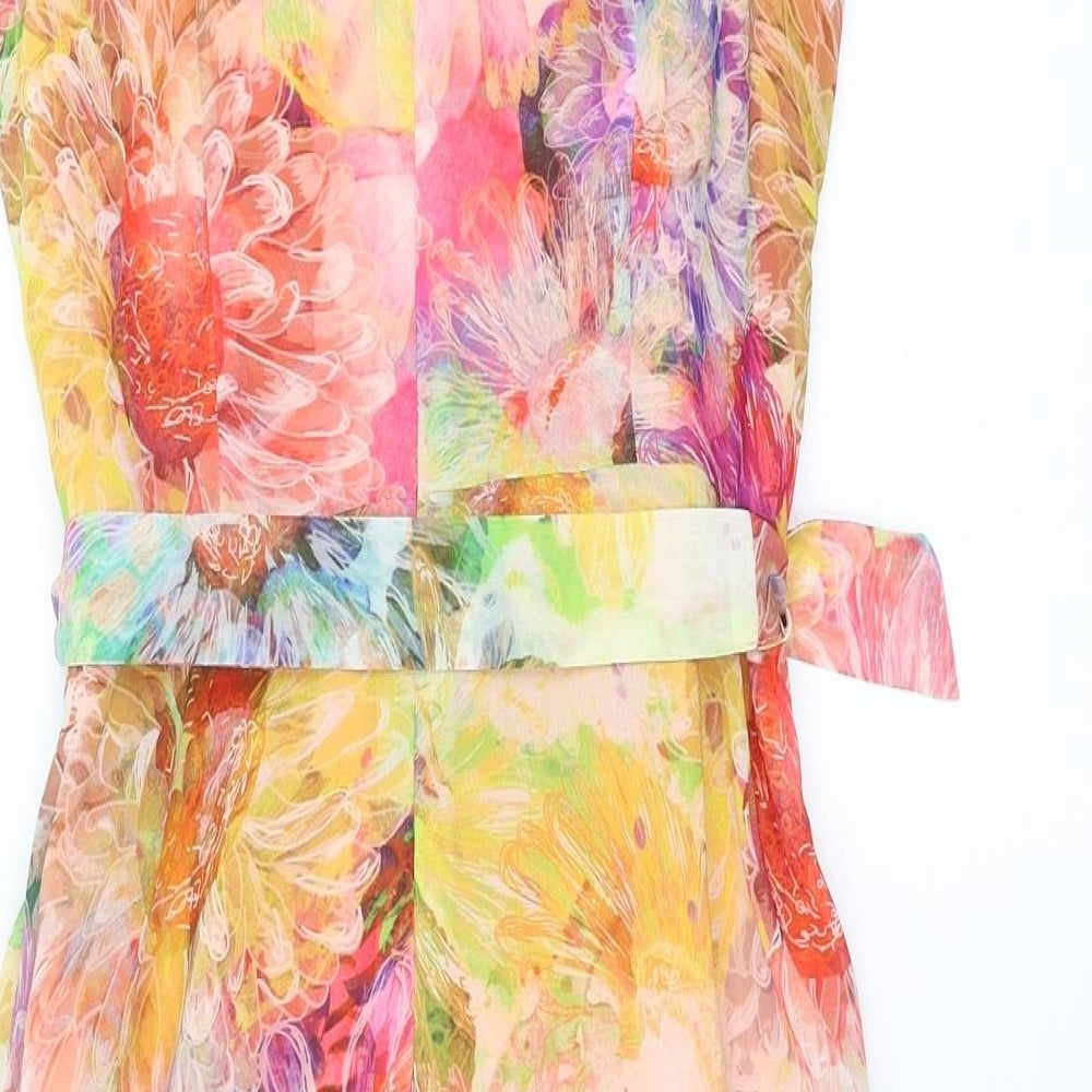 Wallis Womens Multicoloured Floral  Fit & Flare  Size 10